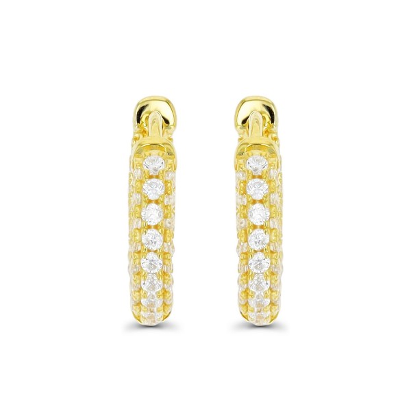 Hoop Earrings in 14K Gold Plated or Sterling Silver Hoop Earrings in 14K Gold Plated or Sterling Silver