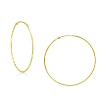 Polished Wire Extra-Large Hoop Earrings, 80mm