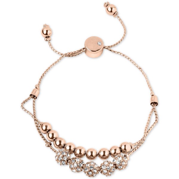 Pavé Beaded Double-Row Slider Bracelet Pavé Beaded Double-Row Slider Bracelet