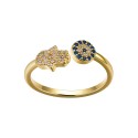 Cubic Zirconia and Blue Ring Cubic Zirconia and Blue Ring