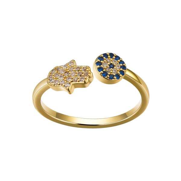 Cubic Zirconia and Blue Ring Cubic Zirconia and Blue Ring