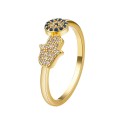 Cubic Zirconia and Blue Ring Cubic Zirconia and Blue Ring