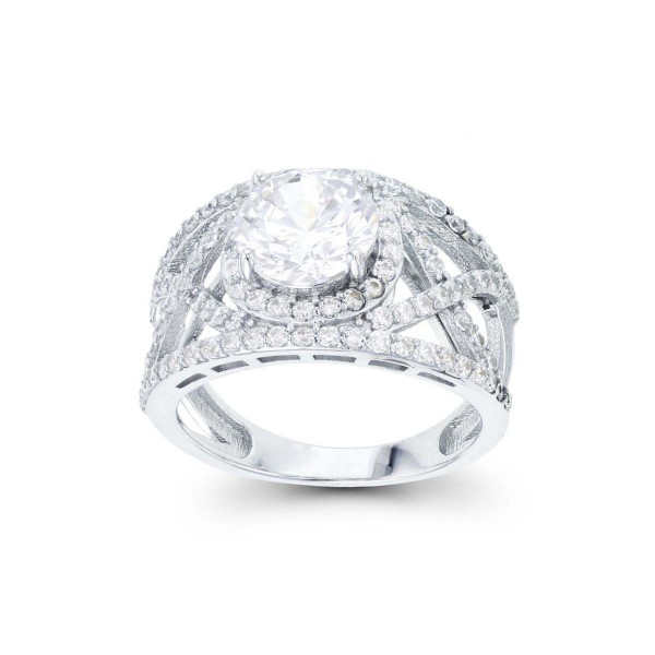 Cubic Zirconia Criss Cross Ring Cubic Zirconia Criss Cross Ring
