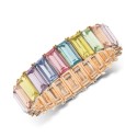 Gold-Tone Rainbow Baguette-Stone Stretch Bracelet Gold-Tone Rainbow Baguette-Stone Stretch Bracelet