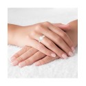 Cubic Zirconia Two Tone Milgrain Bezel Set Hammered Ring Cubic Zirconia Two Tone Milgrain Bezel Set Hammered Ring
