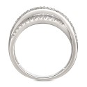 Cubic Zirconia Split-Band Ring in Sterling Silver Cubic Zirconia Split-Band Ring in Sterling Silver