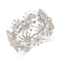 Silver-Tone Mixed Crystal Flower Stretch Bracelet Silver-Tone Mixed Crystal Flower Stretch Bracelet