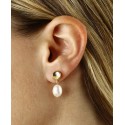 Dapped Disk Pearl(10 x 8mm) Drop Earrings Set in 14k Yellow Gold Dapped Disk Pearl(10 x 8mm) Drop Earrings Set in 14k Yellow Gold