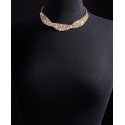 Gold-Tone Crystal Twisted Frontal Necklace, 17 Gold-Tone Crystal Twisted Frontal Necklace, 17
