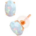 Opal Stud Earrings (3/8 ct. t.w.) in Sterling Silver Opal Stud Earrings (3/8 ct. t.w.) in Sterling Silver