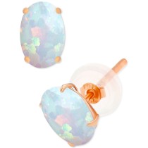 Opal Stud Earrings (3/8 ct. t.w.) in Sterling Silver Opal Stud Earrings (3/8 ct. t.w.) in Sterling Silver