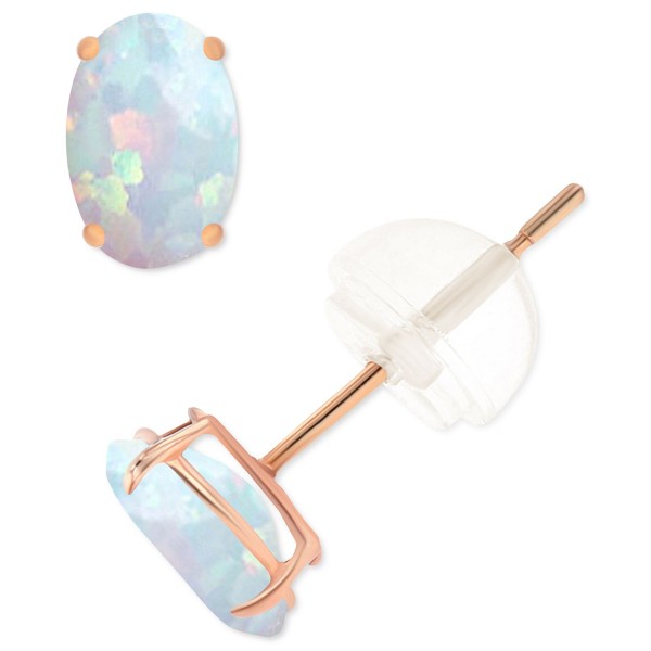 Opal Stud Earrings (3/8 ct. t.w.) in Sterling Silver Opal Stud Earrings (3/8 ct. t.w.) in Sterling Silver