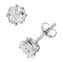 Cubic Zirconia Cushion Stud Earrings in Sterling Silver Cubic Zirconia Cushion Stud Earrings in Sterling Silver