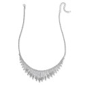 Silver-Tone Pavé Statement Necklace Silver-Tone Pavé Statement Necklace