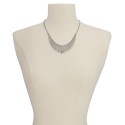 Silver-Tone Pavé Statement Necklace Silver-Tone Pavé Statement Necklace