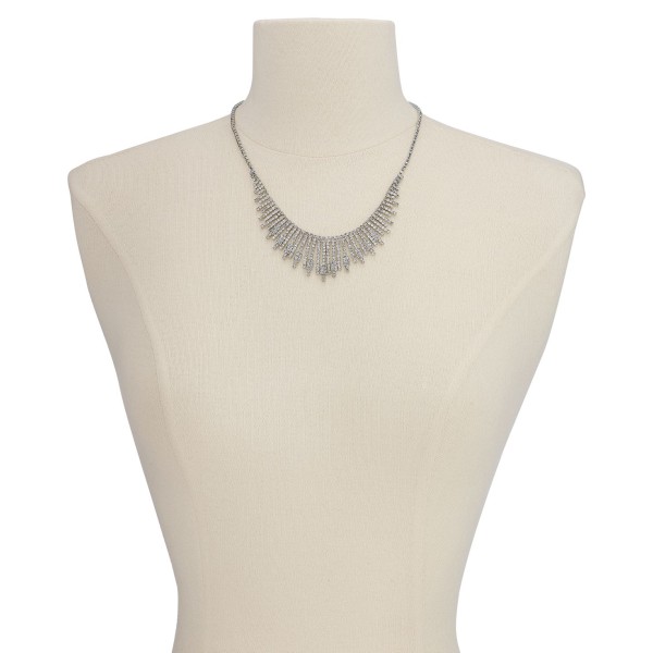 Silver-Tone Pavé Statement Necklace Silver-Tone Pavé Statement Necklace