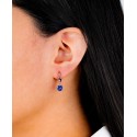 Fine Crystal 6mm Drop Hoop Earrings in Sterling Silver Fine Crystal 6mm Drop Hoop Earrings in Sterling Silver