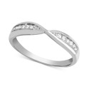 Diamond (1/10 ct. t.w.) Bypass Band Ring in Sterling Silver Diamond (1/10 ct. t.w.) Bypass Band Ring in Sterling Silver