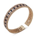 Gold-Tone Blue Baguette Stone Cuff Bracelet Gold-Tone Blue Baguette Stone Cuff Bracelet