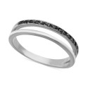 Diamond Split Shank Band (1/10 ct. t.w.) in Sterling Silver Diamond Split Shank Band (1/10 ct. t.w.) in Sterling Silver