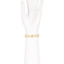 Gold-Tone Imitation Pearl Flower Slider Bracelet Gold-Tone Imitation Pearl Flower Slider Bracelet