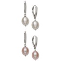 2-Pc. Set White & Pink Cultured Freshwater Pearl (8mm) Drop Earrings in Sterling Silver 2-Pc. Set White & Pink Cultured Freshwater Pearl (8mm) Drop Earrings in Sterling Silver