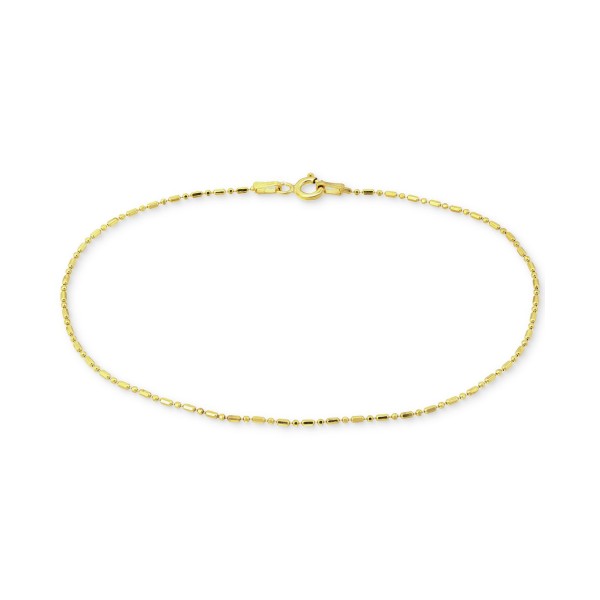 Ankle Bracelet in 18k Gold-Plated Sterling Silver & Sterling Silver Ankle Bracelet in 18k Gold-Plated Sterling Silver & Sterling Silver
