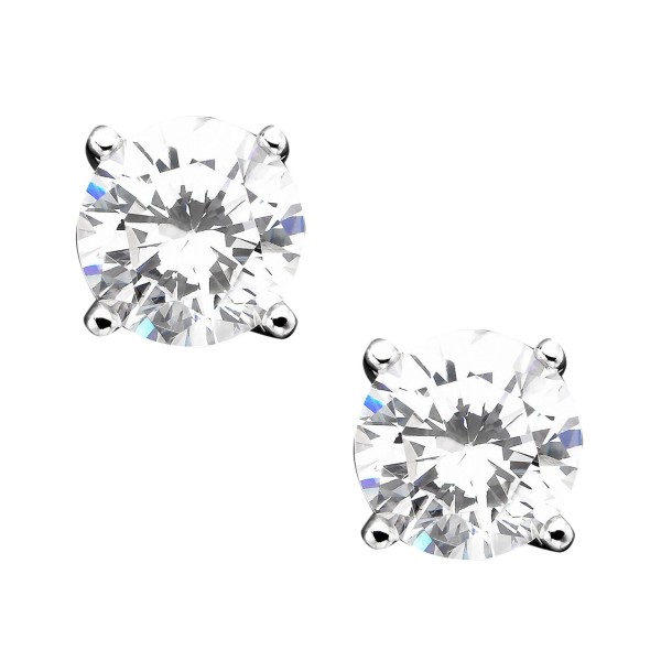 Cubic Zirconia Sterling Silver Stud Earrings Cubic Zirconia Sterling Silver Stud Earrings