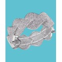Silver-Tone Pavé Teardrop Stretch Bracelet Silver-Tone Pavé Teardrop Stretch Bracelet