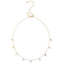 Gold-Tone Pastel Stone Shaky Statement Necklace, 16 Gold-Tone Pastel Stone Shaky Statement Necklace, 16