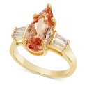 Gold-Tone Baguette & Pear-Shape Cubic Zirconia Ring Gold-Tone Baguette & Pear-Shape Cubic Zirconia Ring