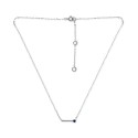 Imitation Sapphire Polished Bar Necklace, 16 Imitation Sapphire Polished Bar Necklace, 16