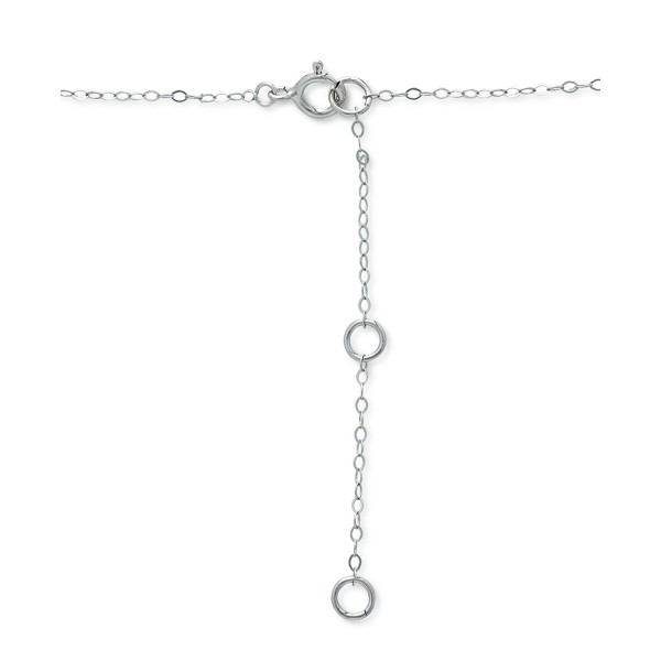 Imitation Sapphire Polished Bar Necklace, 16 Imitation Sapphire Polished Bar Necklace, 16