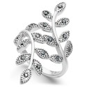 Crystal Leaf Wrap Ring Crystal Leaf Wrap Ring