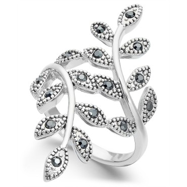Crystal Leaf Wrap Ring Crystal Leaf Wrap Ring