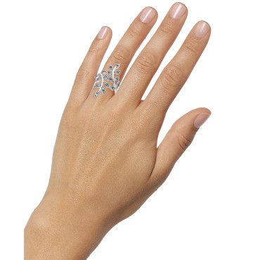 Crystal Leaf Wrap Ring Crystal Leaf Wrap Ring
