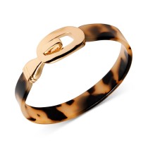 Gold-Tone Tortoise-Look Bangle Bracelet Gold-Tone Tortoise-Look Bangle Bracelet
