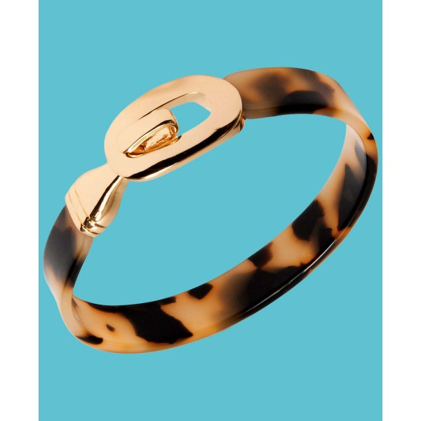 Gold-Tone Tortoise-Look Bangle Bracelet Gold-Tone Tortoise-Look Bangle Bracelet