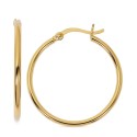 Polished Medium Hoop Earrings, 30mm Polished Medium Hoop Earrings, 30mm
