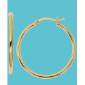 Polished Medium Hoop Earrings, 30mm Polished Medium Hoop Earrings, 30mm