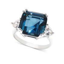 Silver-Tone Cubic Zirconia & Color Crystal Statement Ring Silver-Tone Cubic Zirconia & Color Crystal Statement Ring