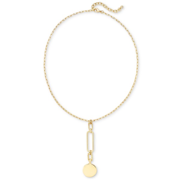 Gold-Tone Twisted Chain Y-Necklace, 17 Gold-Tone Twisted Chain Y-Necklace, 17