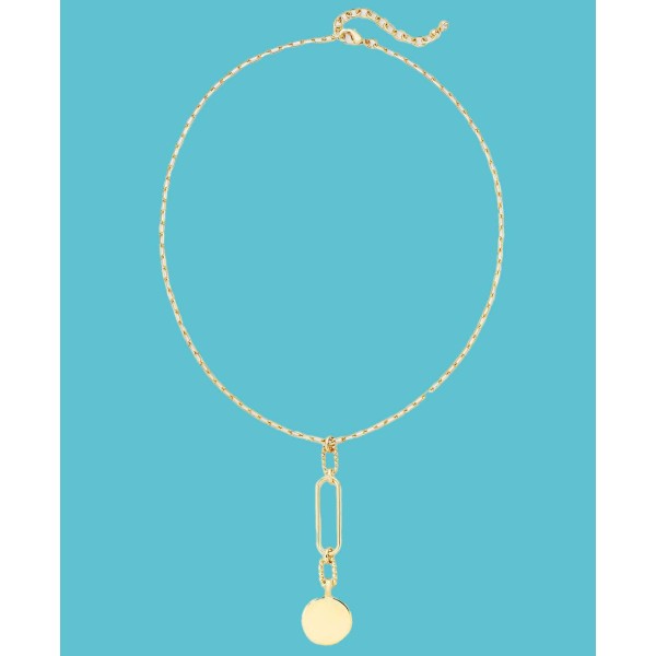Gold-Tone Twisted Chain Y-Necklace, 17 Gold-Tone Twisted Chain Y-Necklace, 17