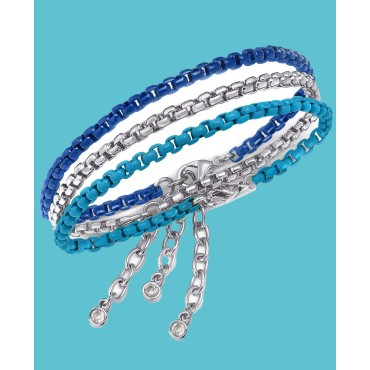 3-Pc. Set Color-Coated Link Bracelets 3-Pc. Set Color-Coated Link Bracelets