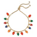 Gold-Tone Multicolor Lightbulb Slider Bracelet Gold-Tone Multicolor Lightbulb Slider Bracelet