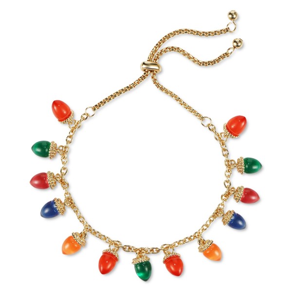 Gold-Tone Multicolor Lightbulb Slider Bracelet Gold-Tone Multicolor Lightbulb Slider Bracelet
