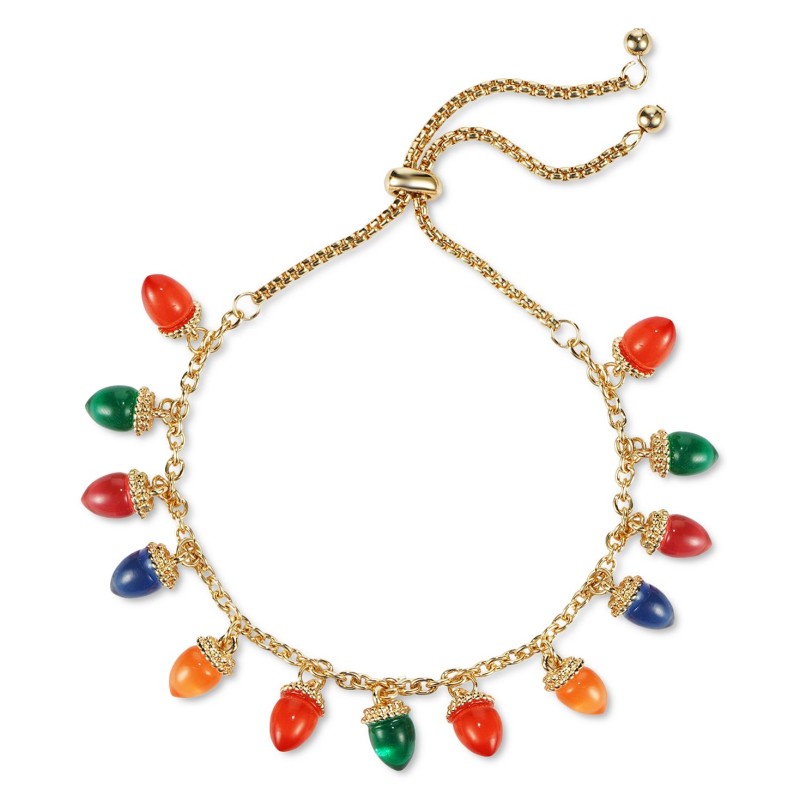 Gold-Tone Multicolor Lightbulb Slider Bracelet Gold-Tone Multicolor Lightbulb Slider Bracelet