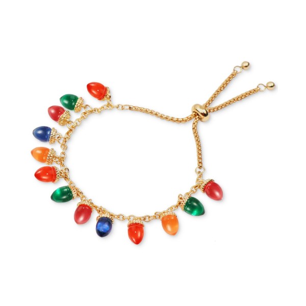 Gold-Tone Multicolor Lightbulb Slider Bracelet Gold-Tone Multicolor Lightbulb Slider Bracelet