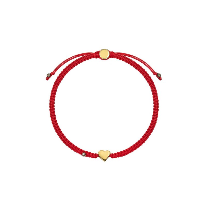 Enchanting Love - Red String Gold Heart Charm Bracelet Enchanting Love - Red String Gold Heart Charm Bracelet