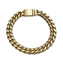 Cuban Link Bracelet in Gold-Tone Ion-Plated Stainless Steel Cuban Link Bracelet in Gold-Tone Ion-Plated Stainless Steel